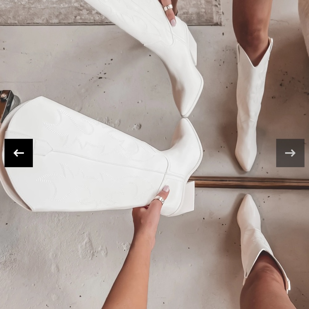 White Madden Girl Western Boots